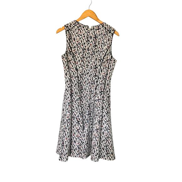 White House Black Market Printed Scuba Sleeveless Dress Size 8 NWT Multicolor - Picture 2 of 7